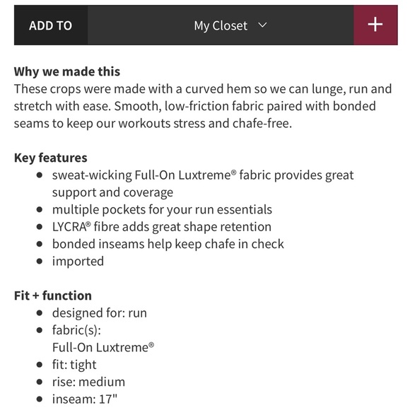 Lululemon run top speed crops - Picture 6 of 7